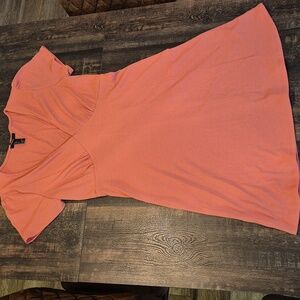Forever 21 Salmon Pink Ribbed Mini Dress